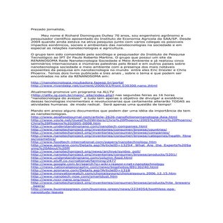 E-mail Nanotecnologia