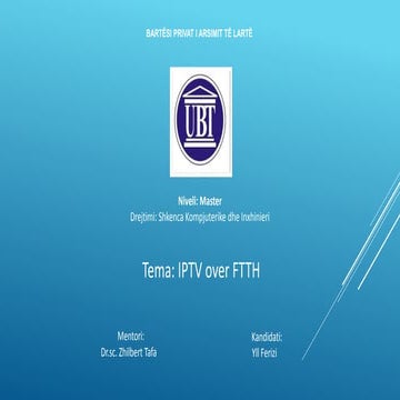 IPTV over FTTH - Albanian