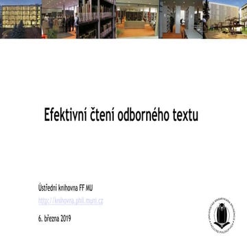 Efektivní čtení odborného textu