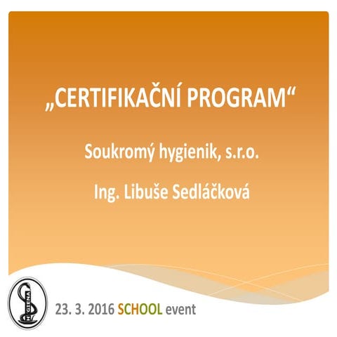 Certifikační program