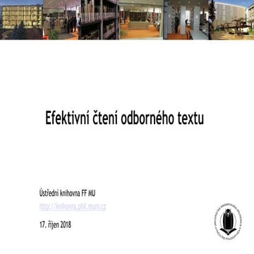 Efektivní čtení odborného textu
