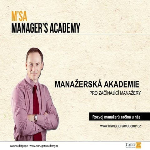 Prezentace programu M´SA - MANAŽERSKÁ AKADEMIE