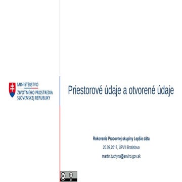 Priestorové údaje a otvorené údaje