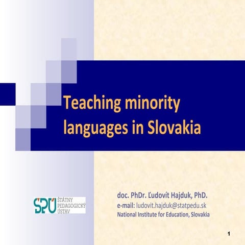 Teaching regional or minority languages in Slovakia