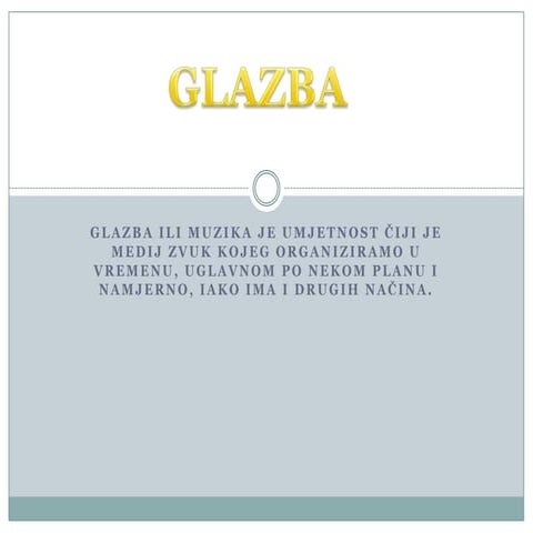 Glazba | PPTX