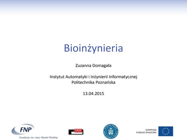 Bioinżynieria | PPT
