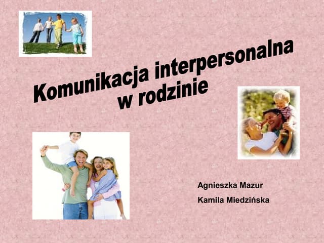 Komunikacja interpersonalna | PPT