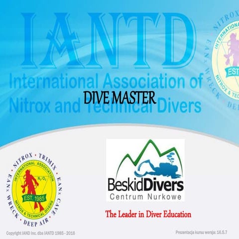 Prezentacja  divemaster beskiddivers