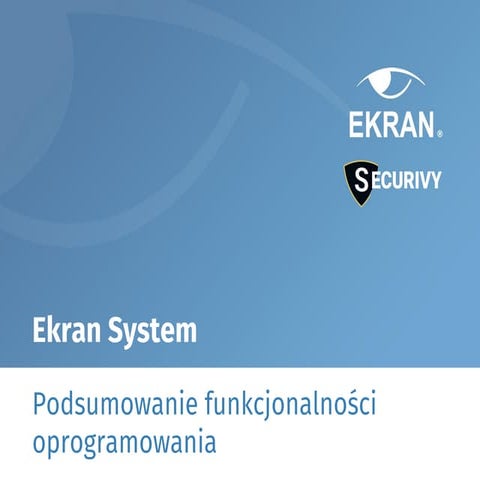 PREZENTACJA - Funkcje Ekran System