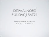 Raport - Pierwszy kwartał Fundacji ...