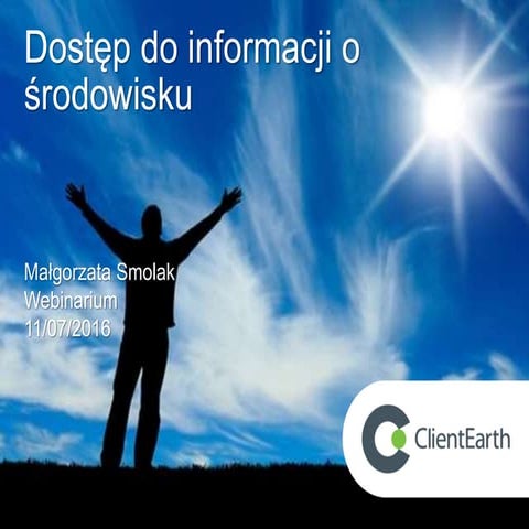 Dostęp do informacji o środowisku | PPT