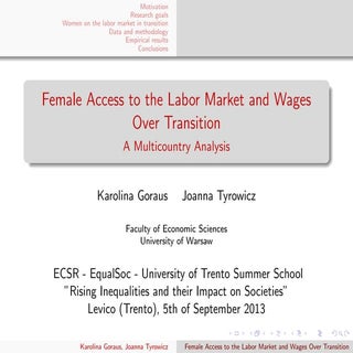 Female access to the labor market a...