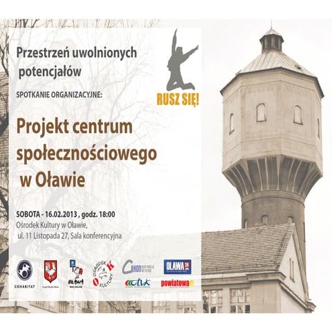 Projekt centrum społecznosciowe w Wieży Ciśnień- spotkanie I