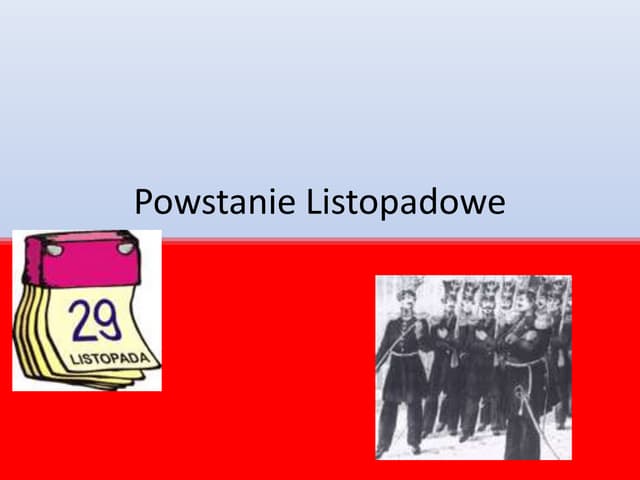 Prezentacja powstanie listopadowe | PPTX