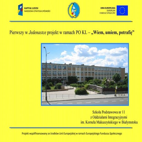 Prezentacja projektu wiem, umiem, potrafię | PPT