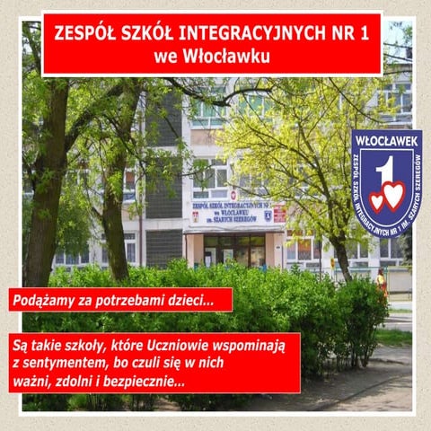 Prezentacja Zespołu Szkół Integracyjnych Nr 1 we Włocławku | PPT