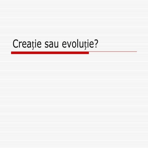Prezentare evoluție creație