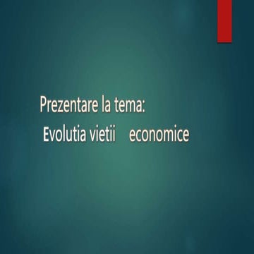 Эволюция экономической жизни