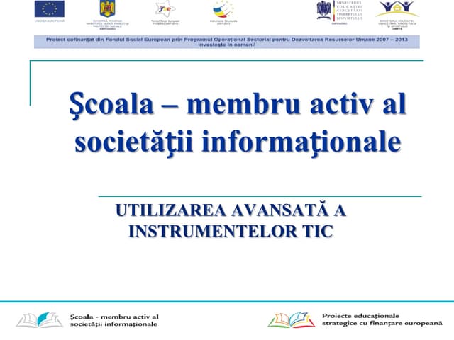 Prezentare program de formare