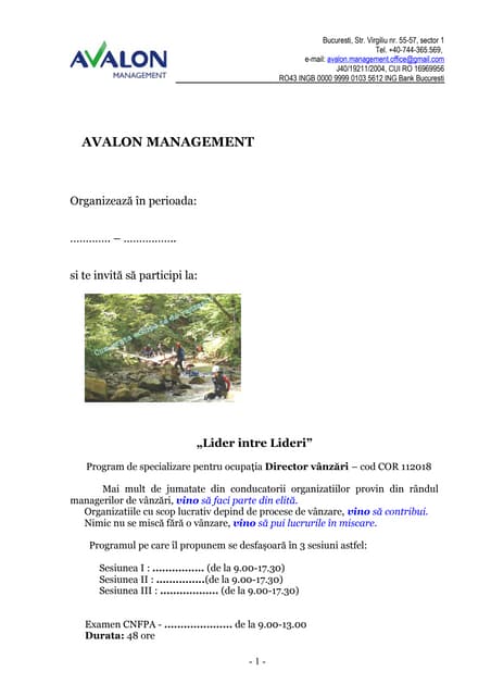 Program De Specializare Pentru Ocupatia De Formator Cod Cor 242401