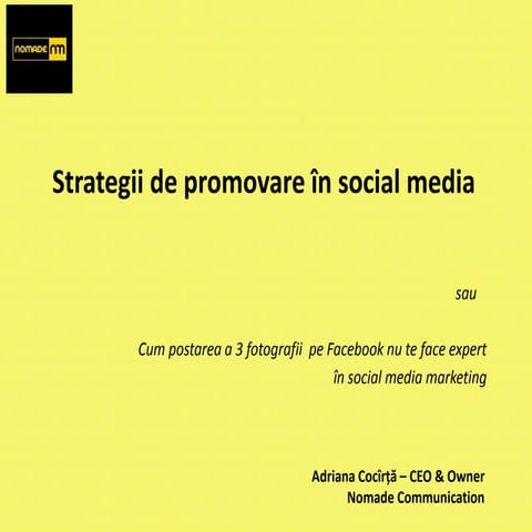 Strategii de promovare în mediul online | PPTX