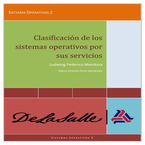 Clasificación de los sistemas operativos por sus servicios