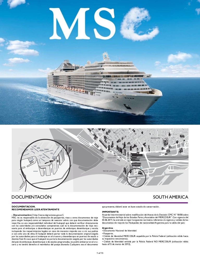 Preziosa informacion importante para pasajeros msc