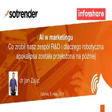 Sztuczna inteligencja w marketingu | Infoshare 2019