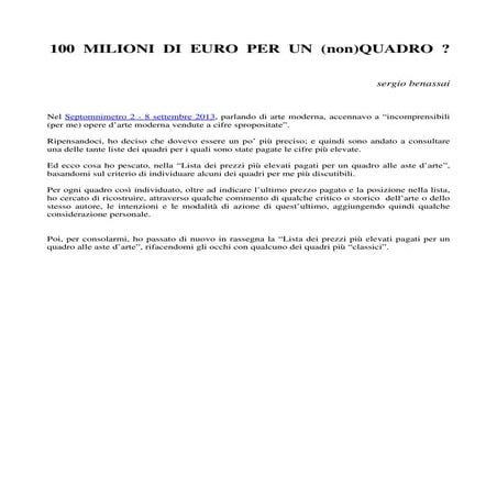 100  MILIONI  DI  EURO  PER  UN  (non)QUADRO  ?