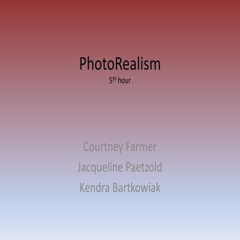 PhotoRealism