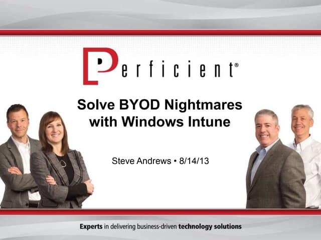 Solve BYOD Nightmares with Intune