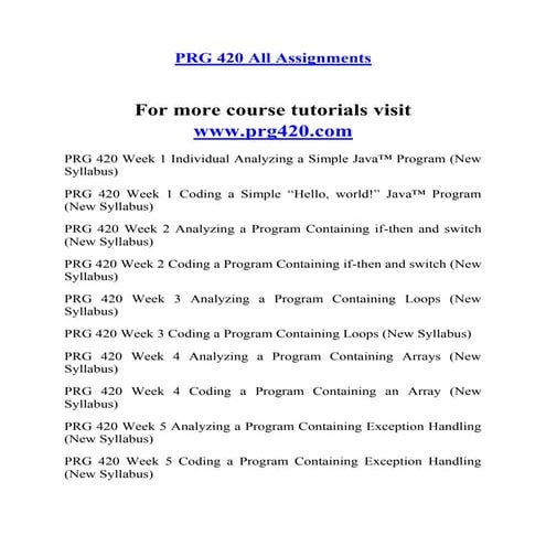 PRG 420 Education Fabulous--prg420.com