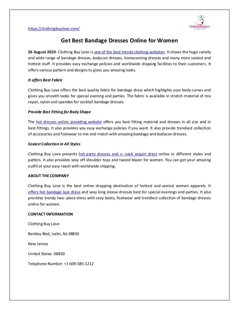 bandage dress online shopping