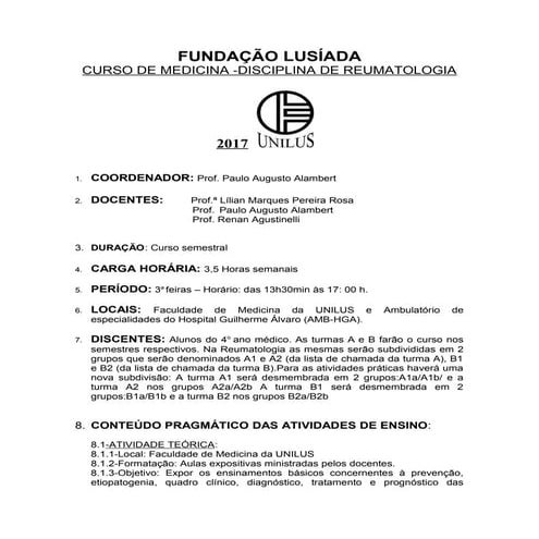 Programa de Reumatologia