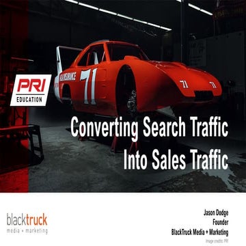 Converting Search Traffic into Sales Traffic