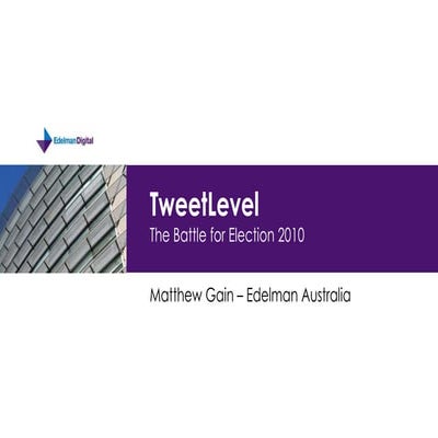Twitter and the Australian Election 2010