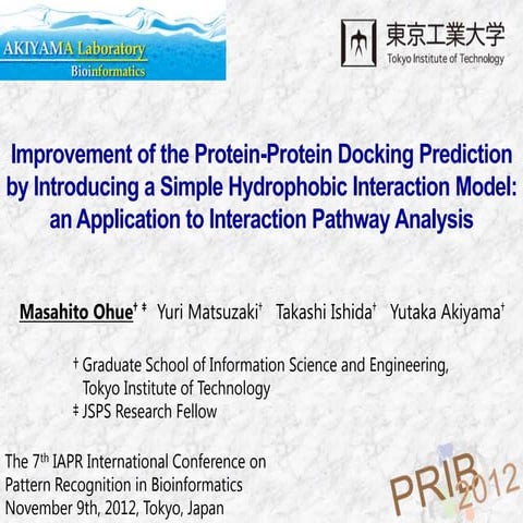Accurate protein-protein docking with rapid calculation