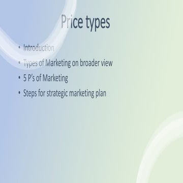 Price is one of the key topic in todays era, which talks about pricing ...