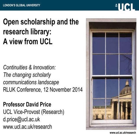 David Price, UCL #RLUK14