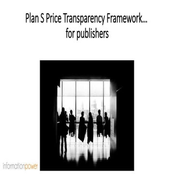 Plan S Price Transparency requirements and framework