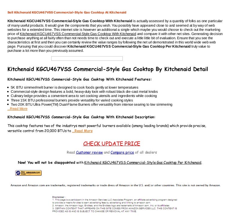 Price Comparisons Kitchenaid Kgcu467 Vss Commercial Style Gas Cooktop