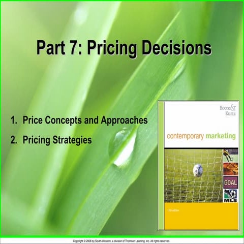 Price decisions