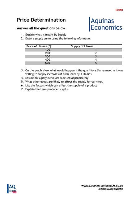 Equilibrium output questions | DOCX
