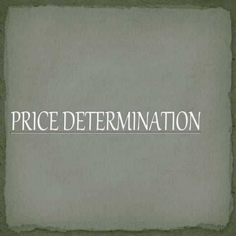 Price ditermination