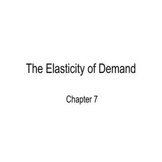 Price elascity of demand