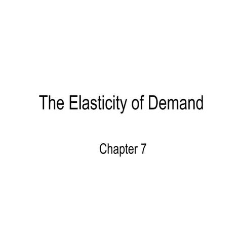 Price elascity of demand
