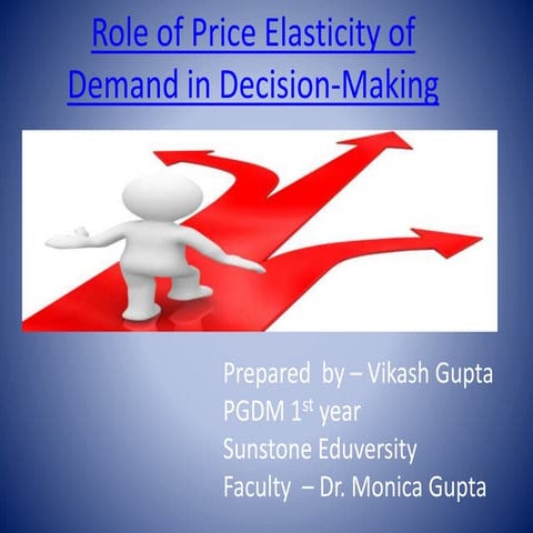 Price  elasticity & decision making