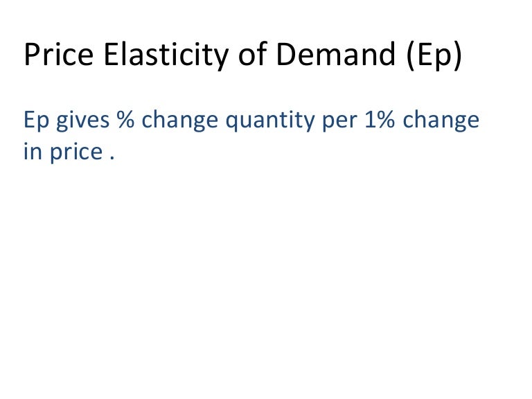 Price elasticity of demand in the real world case study presentation