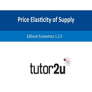 Price elasticity supply
