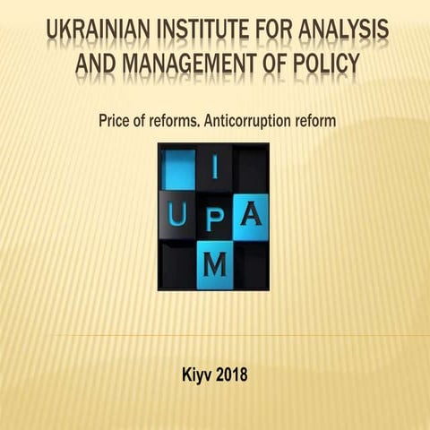 Price of reforms. Anticorruption reform: cost and results 